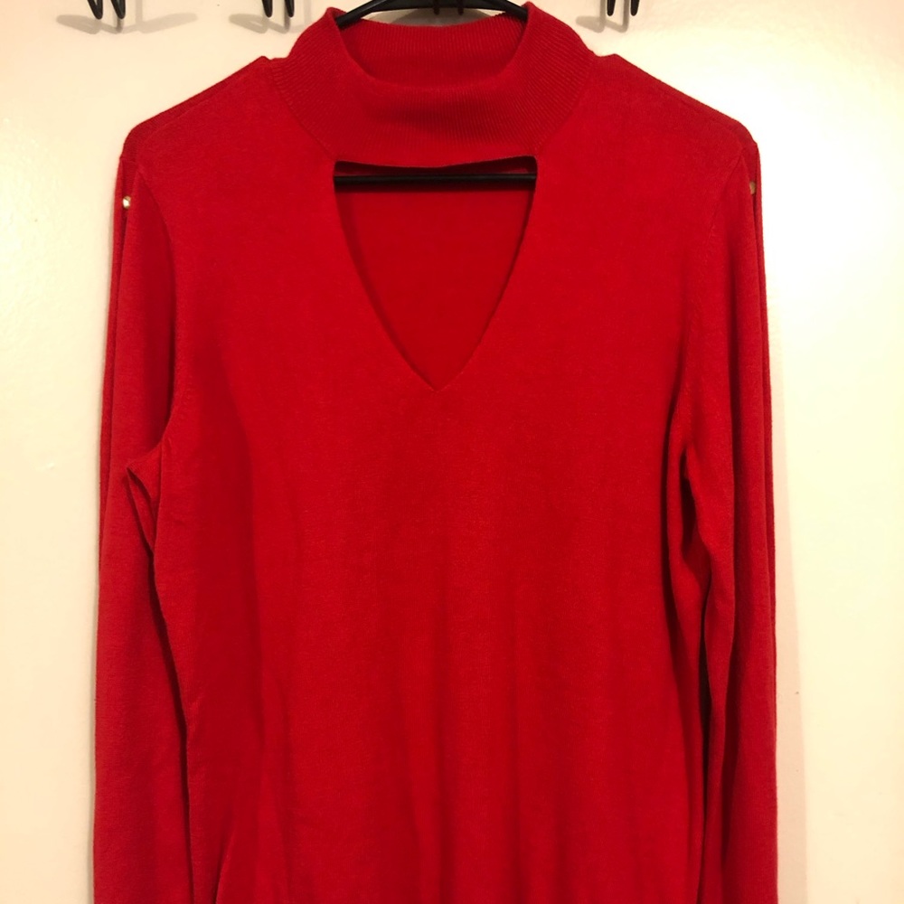Red Michael Kors long sleeve shirt